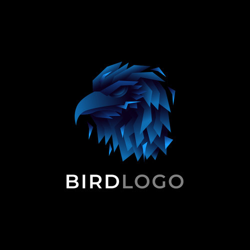 Blue bird logo vector