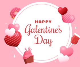Card design Galentines Day vector