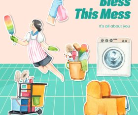 Cleaning service concept vector