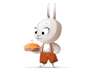 Cooked carrot cake vector
