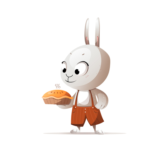 Cooked carrot cake vector