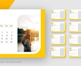 Couple background 2023 calendar template vector