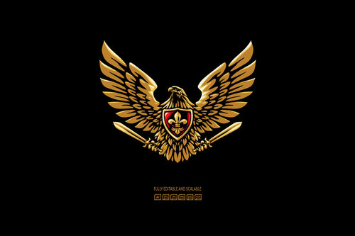 Eagle knight logo vector