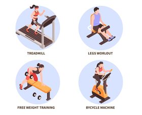 Free weight training vector