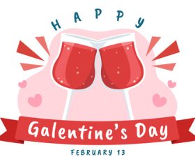 Girl Galentines Day vector