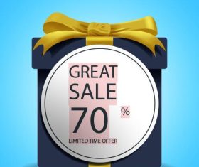 Great sale holiday promotion vector