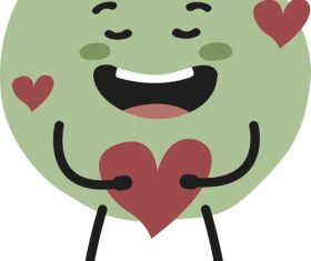 Green pea cartoon vector