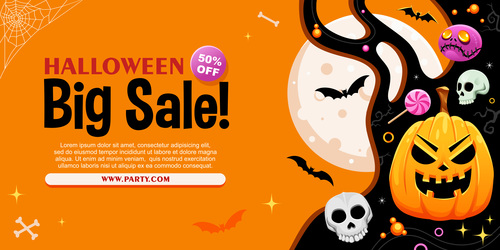 Halloween big sale vector