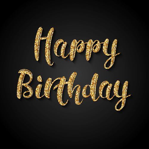 Happy birthday font design vector