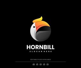 Hornbill gradient logo vector