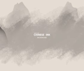 Mountain China ink painting vector