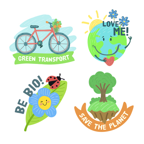 Nature ecological icon vector