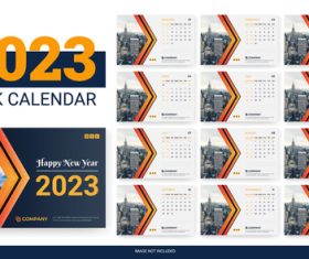 New Years desk calendar design template vector