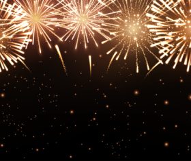 New year fireworks background vector