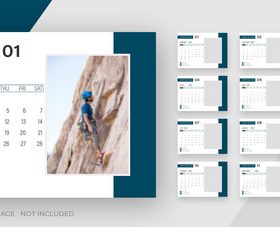 Outdoor activity background 2023 calendar template vector