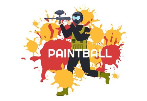 Paintball game promotion vector