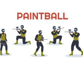 Paintball game vector