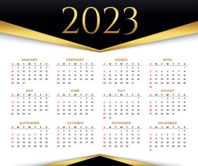 Premium 2023 business calendar event planner design vector