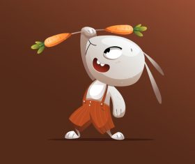 Rabbit does sports vector