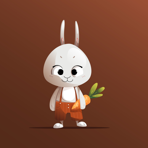 Rabbit with carrot vector