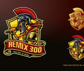 Remix300 logo template vector