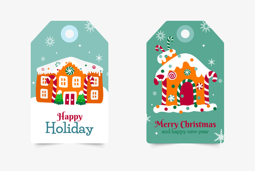 Set of christmas labels 2023 vector