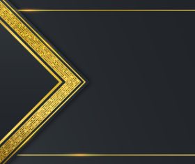Simple abstract black gold background vector