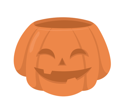 Smiling pumpkin lamp vector