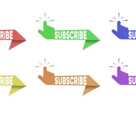 Subscribe marketing stickers vector