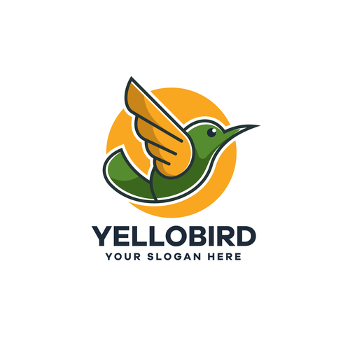 Yellobird business logo design vector
