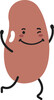 Smile kidney bean cartoon vector free download