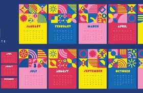 2023 Calendar template layout vector