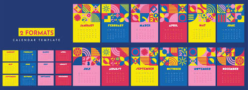 2023 Calendar template layout vector