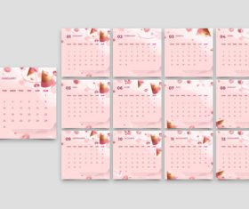 2023 annual calendar template vector