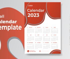 2023 calendar color design vector