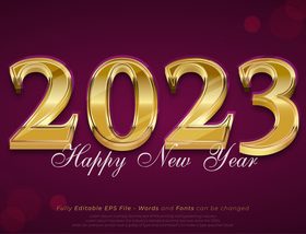 2023 glass style editable text effect vector