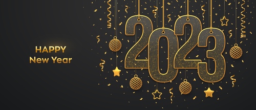 2023 gorgeous new year greeting card vector