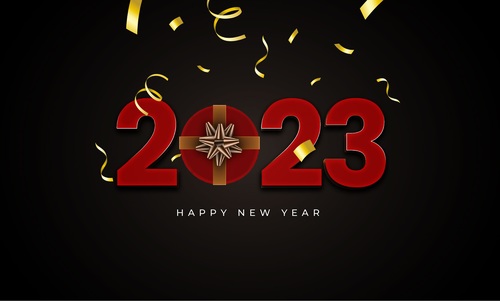 2023 new year luxury illustration vector
