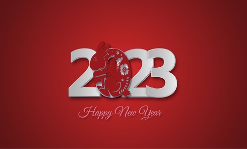3d happy new year 2023 illustration vector