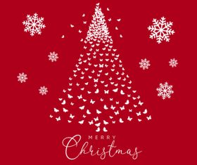 Abstract merry christmas greeting card vector