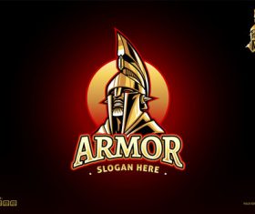 Armor logo template vector