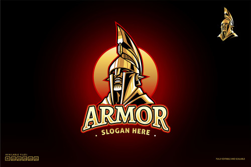 Armor logo template vector