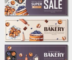Bakery templates flyers vector