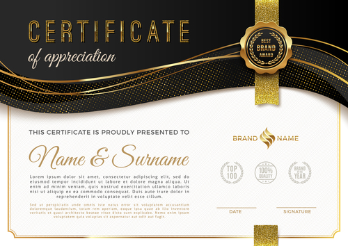 Brand certificate templates vector