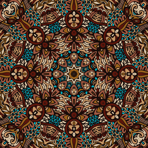 Brown Mandala graphic vector