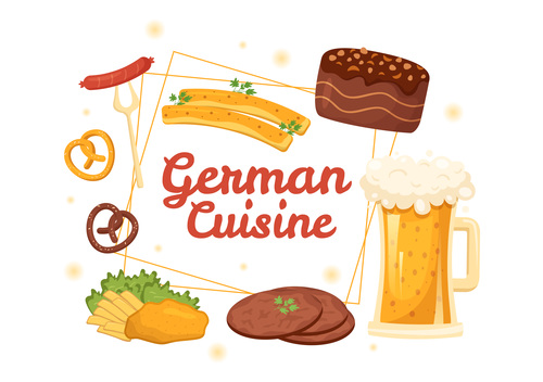 Characteristic german food vector