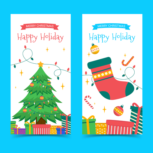 Christmas greeting card illustration vector