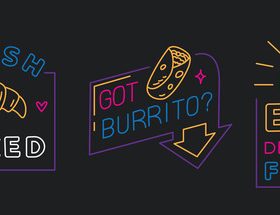 Cookie neon billboard vector