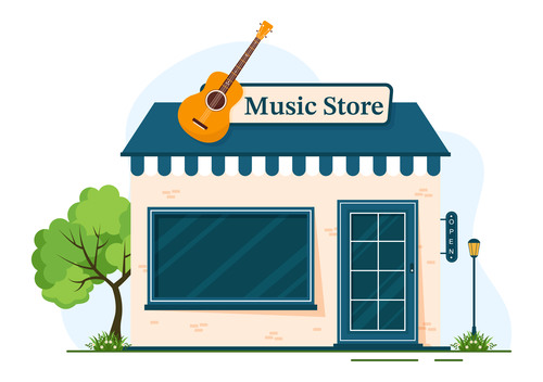 Creative music store vector
