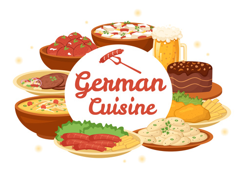 Cuisine german food vector